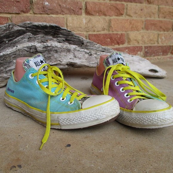 blue yellow converse
